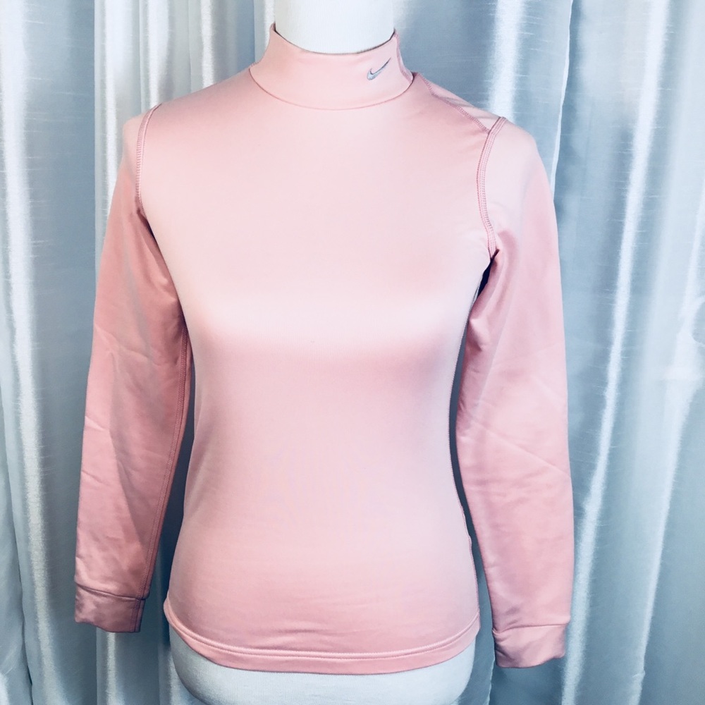 Women’s Pink Nike Fit Long Sleeve‎ Fleece Lined Top